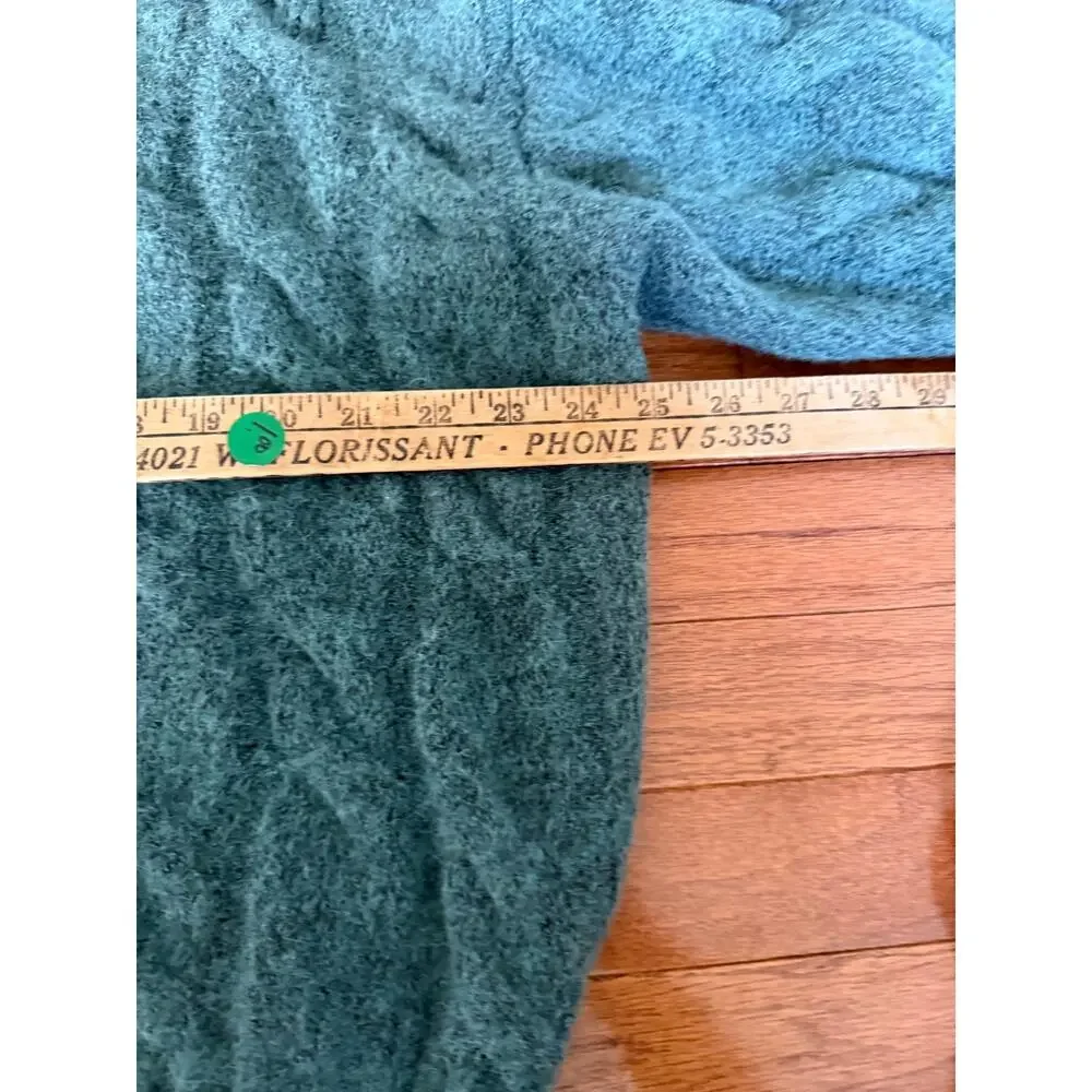 And Now this Revolve | Chunky Cable Knit XL Blue Sweater Wool Blend Winter